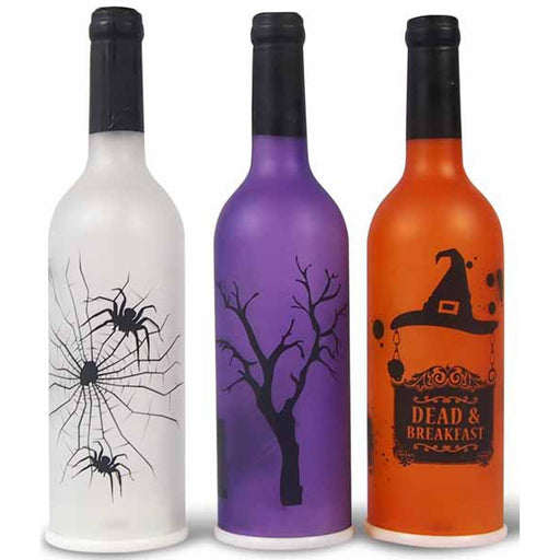 "Spooky Orange Halloween Bottle Lights"