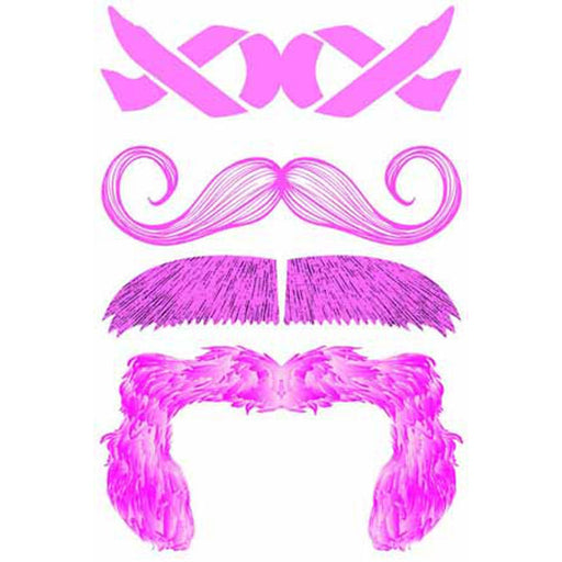 Stachetats Pink Fuman Mustache Tattoo.