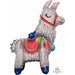 Standing Llama Figurine: Multicolored, 23" Tall