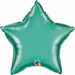 Star-Shaped Mylar Balloon In Chrome Green - 20" Pkg