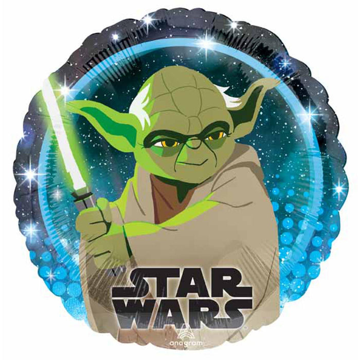 Star Wars Yoda Balloon - 18" Round Helium Shape Balloon