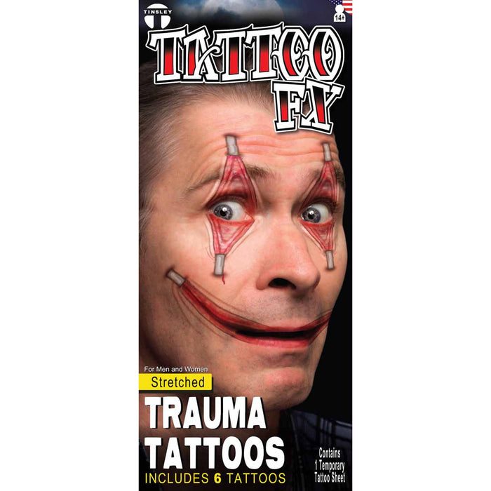 Stretched Trauma Temporary Tattoo.