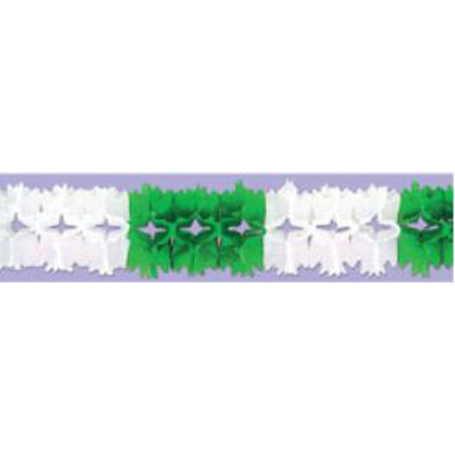 "Stunning 14.5' Green And White Pageant Garland - 1/Pkg"