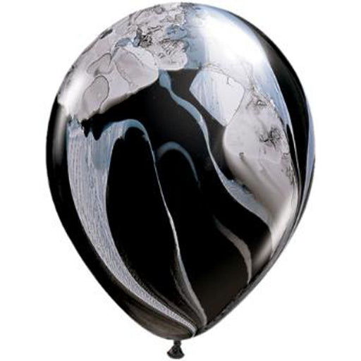 Qualatex Superagate Black & White 11" Latex Balloons (25/Pk)