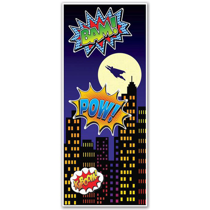 Superhero-Themed Hero Door Cover (1/Pkg) For Parties And Events.