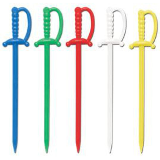 Sword Picks Assorted Colors - Pack Of 50 (3")