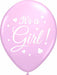 It's a Girl Pink 12-Inch Latex Balloons, 50 Count