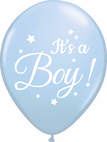 ITS A BOY 2 SIDED 12" 50/BG LIGHT BLUE