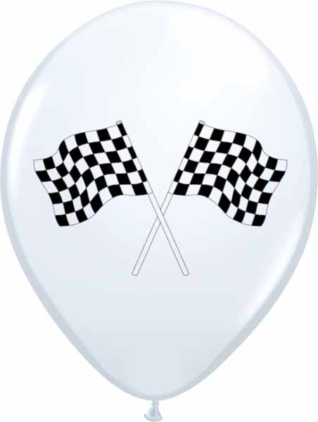 CHECKERED FLAG 12" 50/BAG WHITE