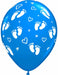 SMALL FEET BABY ALL OVER 12" 50/BAG BLUE