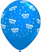 BONNE FETE ALL OVER 12" 50/BAG BLUE