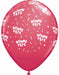 BONNE FETE ALL OVER 12" 50/BAG RED
