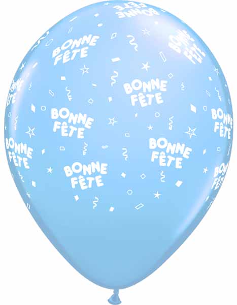 BONNE FETE ALL OVER 12" 50/BAG LT BLUE