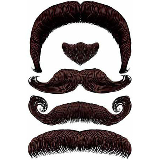 "Temporary Wooly Mammoth Mustache Tattoo By Stachetats"