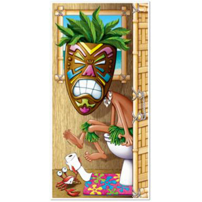 Tiki Man Bathroom Door Cover.