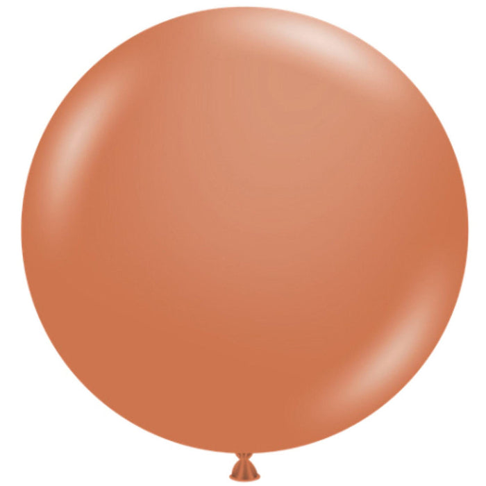 "Tuftex 36" Burnt Orange Latex Balloons - 10/Bag"