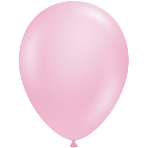 Tuftex 5" Pearl Shimmer Pink Latex Balloons - 50/Bag.