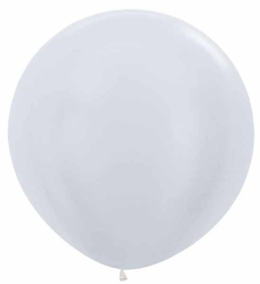 Sempertex Satin White 36-Inch Latex Balloons, 2-Pack