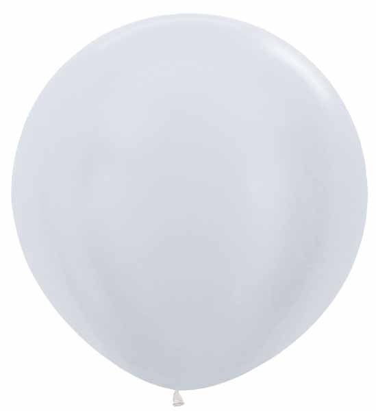 Sempertex Satin White 36-Inch Latex Balloons, 2-Pack