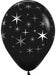 Sempertex Black Bold Stars 11-Inch Latex Balloons, 50 Count