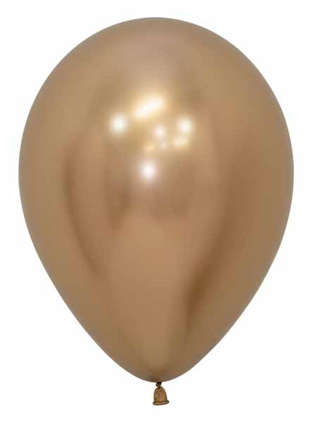 Sempertex Reflex Gold 5" Latex Balloons, 50 Pack
