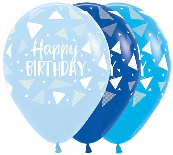 HBD TRIANGLES BLUE 11" SEMPERTEX 50/BG
