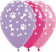 PAW PRINTS GIRL ASST 11" SEMPERTEX 50/BG