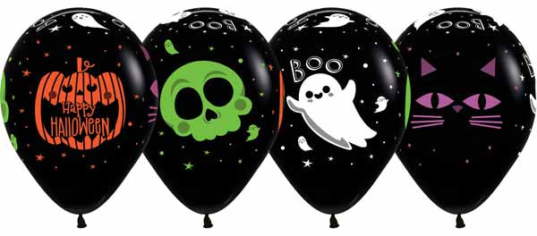Sempertex Halloween Friends 11-Inch Latex Balloons, 50 Count