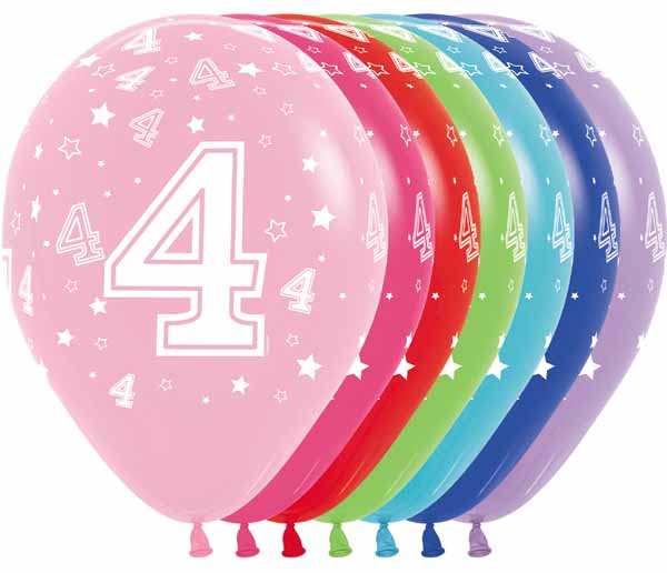 NUMBER "4" ASST 11" SEMPERTEX 50/BG