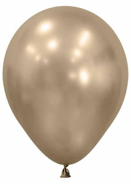 Sempertex 5" Silk Gold Dust Latex Balloons, 50 Count