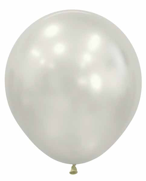 Sempertex Silk Oyster White 18-Inch Latex Balloons, 25 Pack