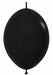 Sempertex Black 12" Link-O-Loon Latex Balloons, 25 Count