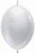 Satin Silver 12-Inch Link-O-Loons Latex Balloons, 25 Count