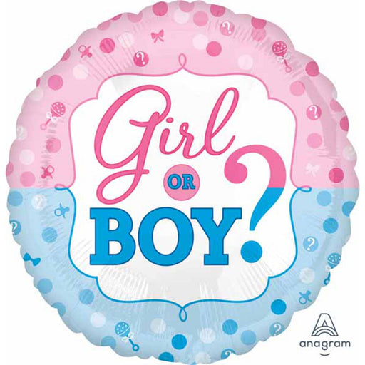 "Ultimate Gender Reveal Package: 18" Round Balloon With Confetti And Smoke Bombs"