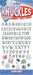 Tinsley Transfers Knuckles Alphabet Temporary Tattoos