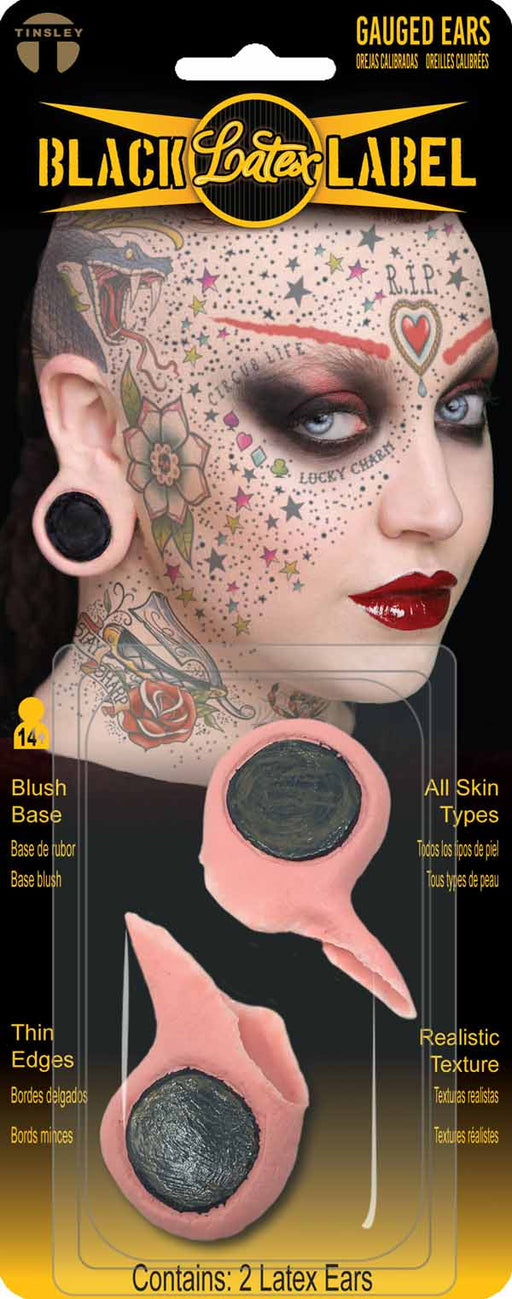 Tinsley Transfers Black Label Latex Gauge Ears