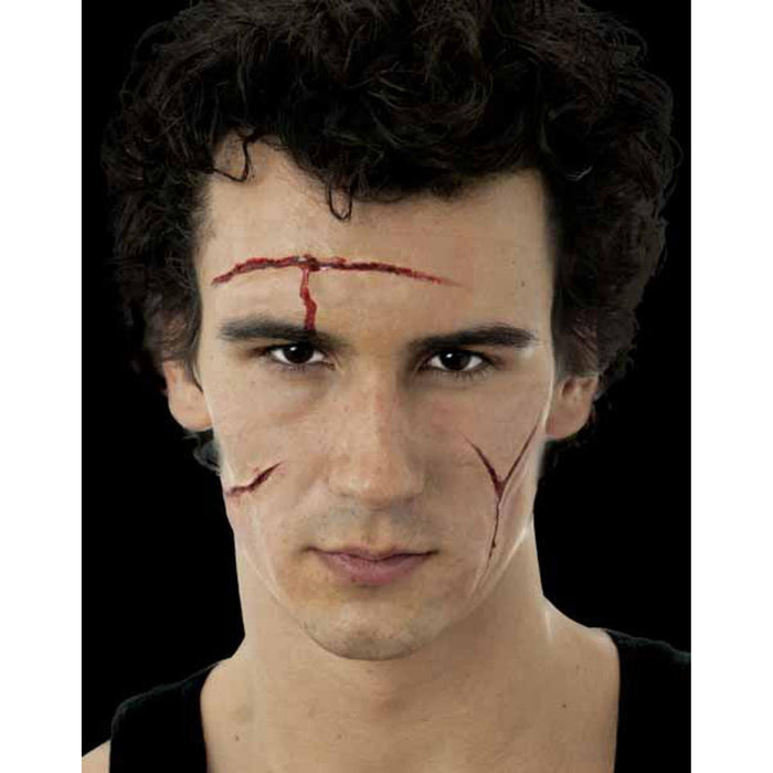 "Versatile Special Fx Makeup Set With Scissors, Tape And Guidebook"