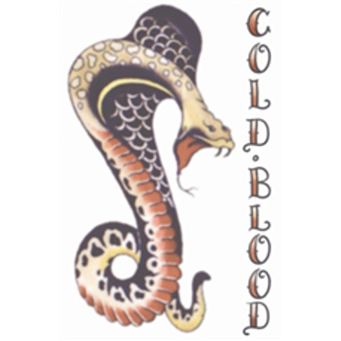 "Vintage-Inspired Cobra Temp Tattoo By Yintage"