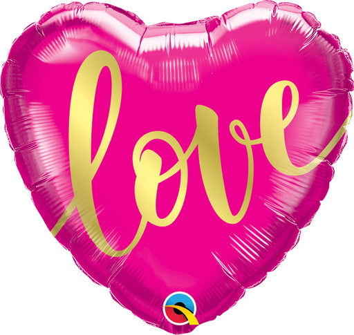 Ballon en aluminium cœur Love Gold 18 pouces