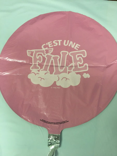 C'est une fille Cloud 18-Inch Round Foil Balloon