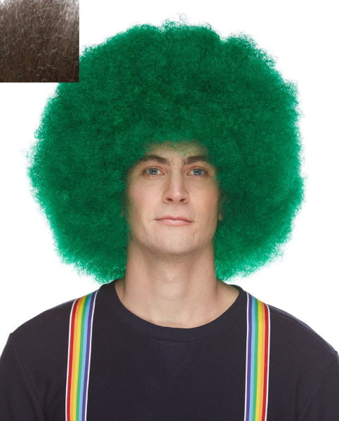Dark Brown Sepia Afro Costume Wig