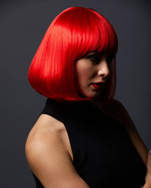Blush Cindy Costume Wig in Firecracker Red