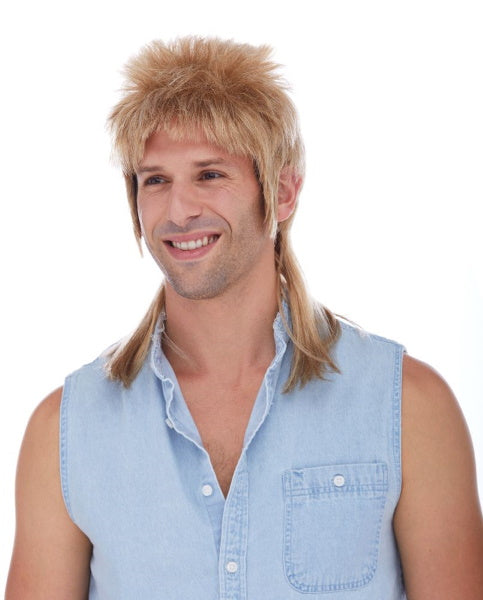 Honey Blonde Mullet Costume Wig