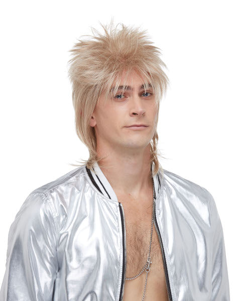British Rockstar Costume Wig in Mixed Blonde