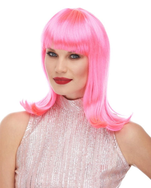 Peggy Sue Costume Wig in Hot Pink