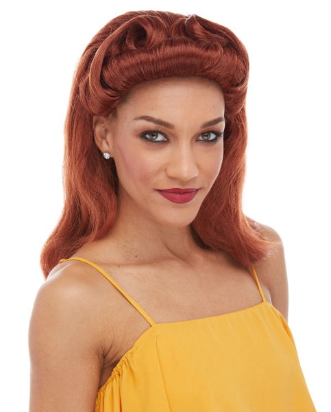 1940s Pin-Up Girl Wig in Auburn