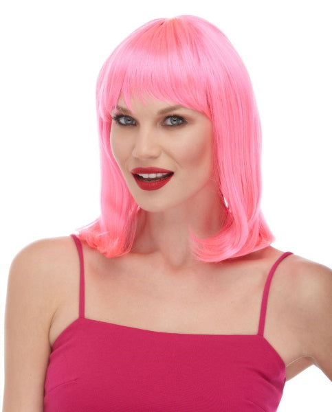 Hot Pink Doll Costume Wig