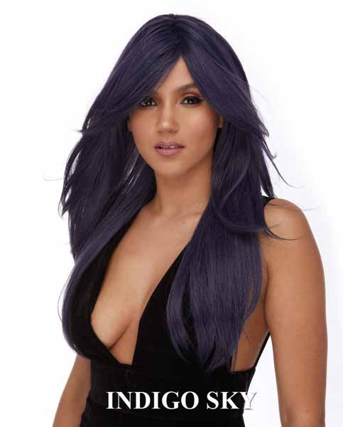 Moonlight Costume Wig in Indigo Sky