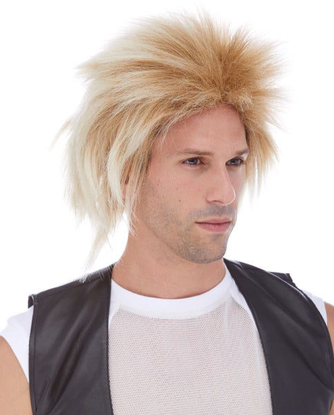 Short Rocker Wig in Mixed Blonde