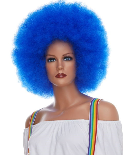 Blue Jumbo Clown Wig